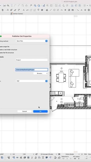 How to save a project in one click in Archicad? смотреть онлайн
