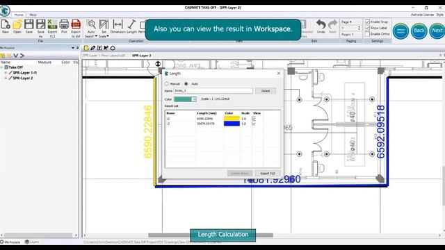 CADMATE TAKEOFF - Length Calculation смотреть онлайн