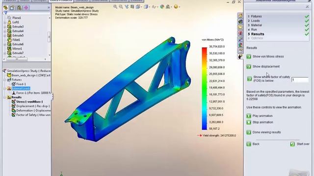 SOLIDWORKS What's New 2010: Section 03 - SimulationXpress смотреть онлайн