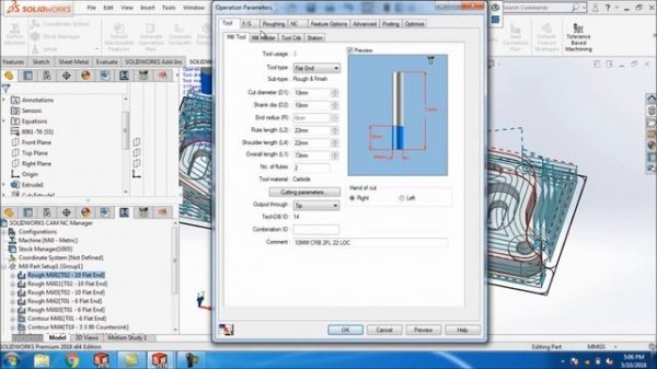 High Speed machining using SOLIDWORKS CAM( Volumill)