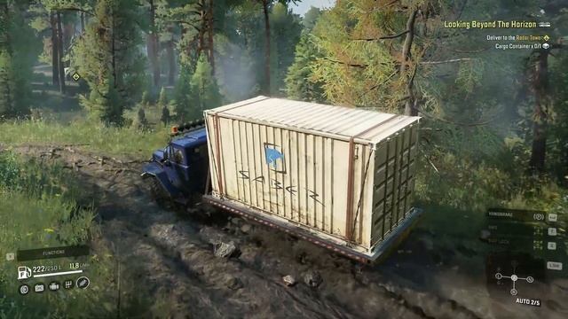 SnowRunner Deliver to the Radar tower: Cargo Container Voron AE-4380 Truck смотреть онлайн