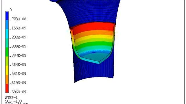 Deep drawing simulation at curvilinear die block (Ansys Ls/Dyna) смотреть онлайн