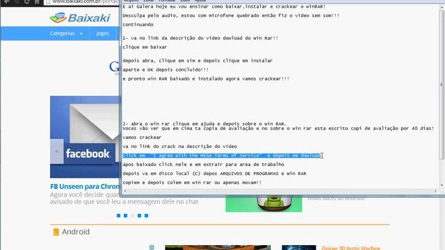 Como Baixar, Instalar e crackear o WinRAR. Muito fácil! смотреть онлайн