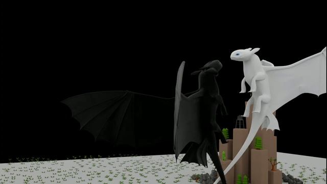 How to train your dragon (Night & Light Fury) 3D model смотреть онлайн