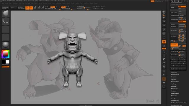 Zbrush Character Sculpt - Granbull 001 смотреть онлайн