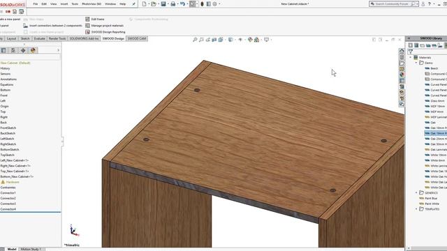 01- SolidWorks Wood - Mobilya tasarımı - Furniture design смотреть онлайн