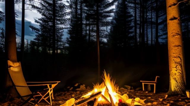 Шум костра и звуки сверчков в лесу для сна и релаксации смотреть онлайн