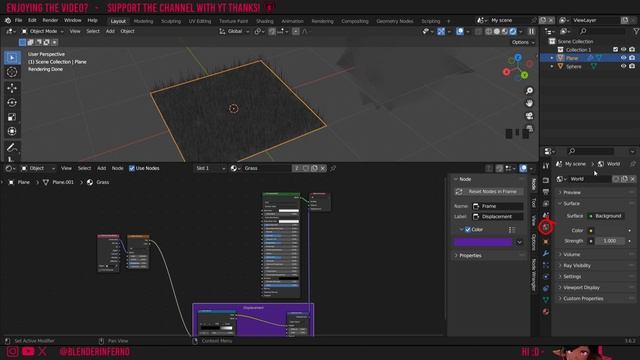 PROCEDURAL GRASS Material in Blender!! (NO MODELING NEEDED!!) | Blender Procedural Materials смотреть онлайн