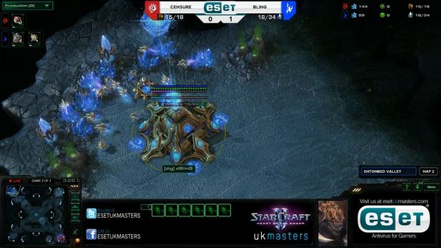 [P] BlinG vs [Z] Censure - ESET UK Masters Season 1 Grand Finals Map 2 of 3 смотреть онлайн