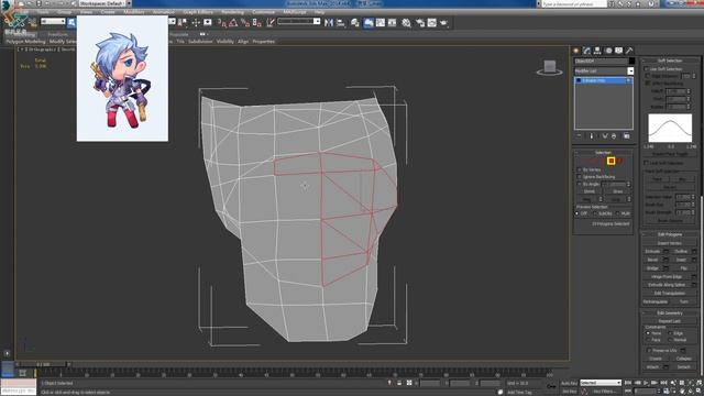AutoBackup 3DMAX Game low Polygon character 3D Modeling Q version character Section 5 смотреть онлайн