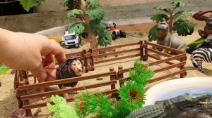 Сафари-диорама  - Животные зоопарка - Лев Зебра Тигр Панда Слон