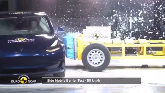 Crash Test Tesla of model 3 EURO NCAP 2019 смотреть онлайн