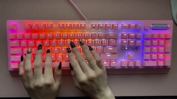 ASMR | Typing on Razer Black widow V3 Mechanical Keyboard with Long Nails |