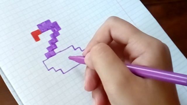 Рисую фламинго по клетачкам смотреть онлайн