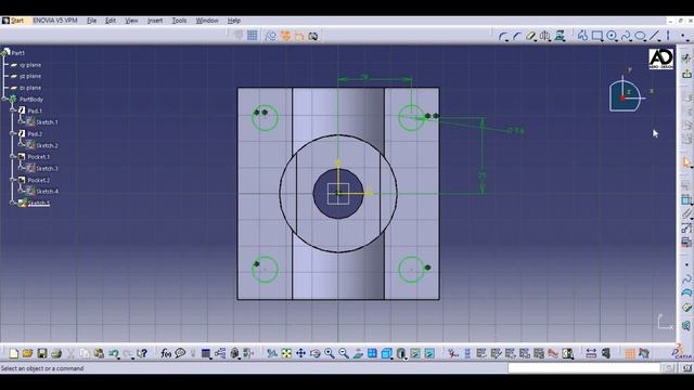 CAD Design Exercise 61 | Catia v5 tutorial exercise I Part Design | CATIA Design | Solidworks смотреть онлайн