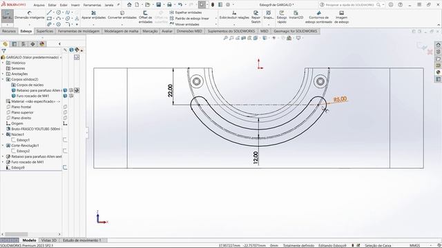 PROJETE MOLDES DE SOPRO COM SOLIDWORKS 2024 - SEMANA BLACK FRIDAY смотреть онлайн