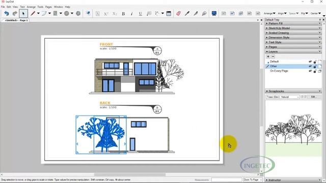 Elevation plan with SketchUp and Layout смотреть онлайн