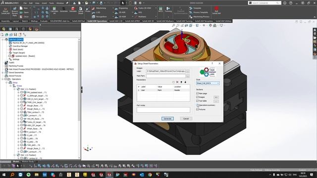 What's New In SolidCAM 2022 - New Setup Sheet