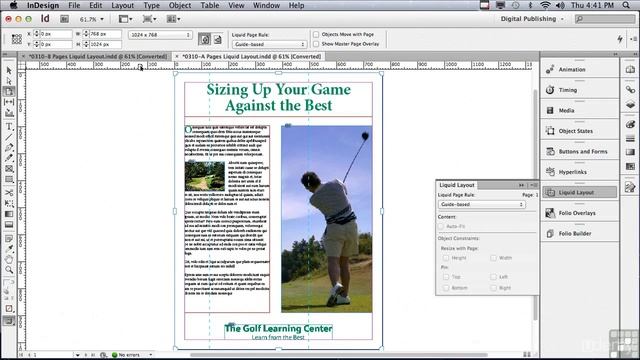 Indesign CS6 0310 Pages Using Liquid Layout смотреть онлайн