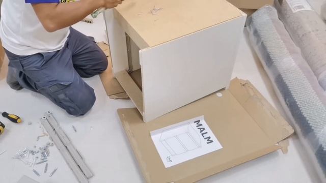 IKEA MALM Chest of 2 Drawer Assembly смотреть онлайн