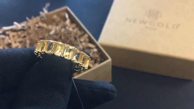 !Кольцо 097625 из желтого золота 585 пробы с цитринами смотреть онлайн