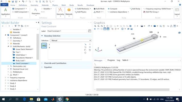 Piezoelectric energy harvesting (cantilever)model using COMSOL multiphysics 5 5 смотреть онлайн