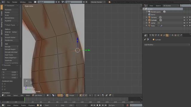 Introduction to Character Modeling in Blender ( Blocking out the arm ) смотреть онлайн