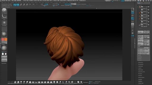 Stylized Hair Sculpt Example смотреть онлайн