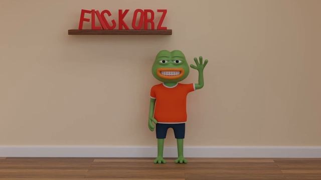 Pepe the frog 3D model and animation - Blender смотреть онлайн
