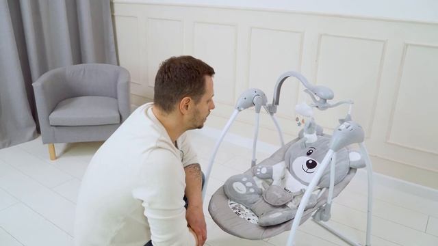 Электрокачели для новорожденных Indigo Teddy. Обзор + Тест-драйв