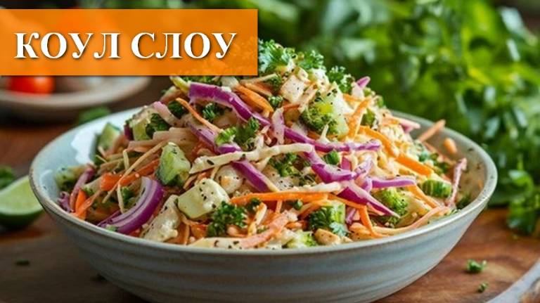 Салат колу слоу классический рецепт.Заправка для салата коул слоу