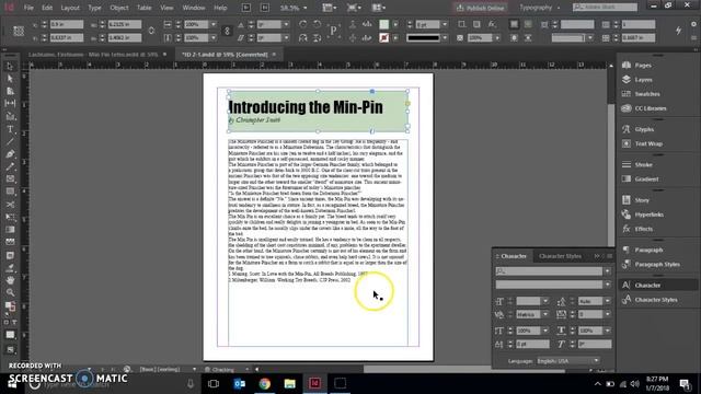 InDesign - Chapter Two - Lesson One смотреть онлайн