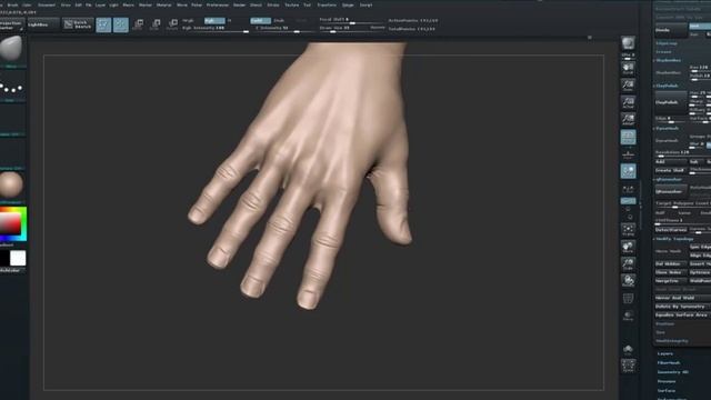 ZBrush tutorial: Sculpt a hand, Part 8 смотреть онлайн