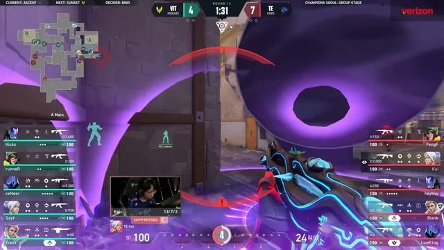 TE vs. VIT - VALORANT Champions Seoul - Groups - Map 1 смотреть онлайн