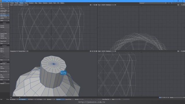 Lightwave 3D - 2 fluted bottles modeling tutorial смотреть онлайн
