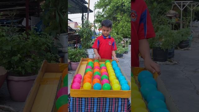 Red boy on challenge smart clever cute puzzles balls game happy enjoy relax смотреть онлайн