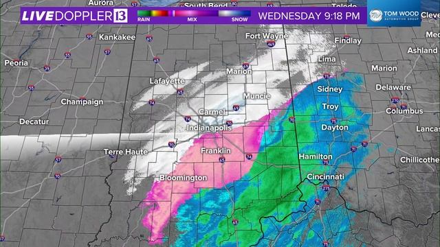 Live Doppler 13 Radar: Winter storm hitting central Indiana смотреть онлайн