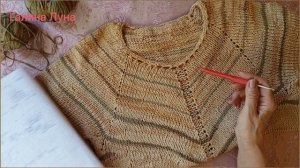 🧶Футболка спицами Симфония , полу-чайка или смещённая линия реглана🧶