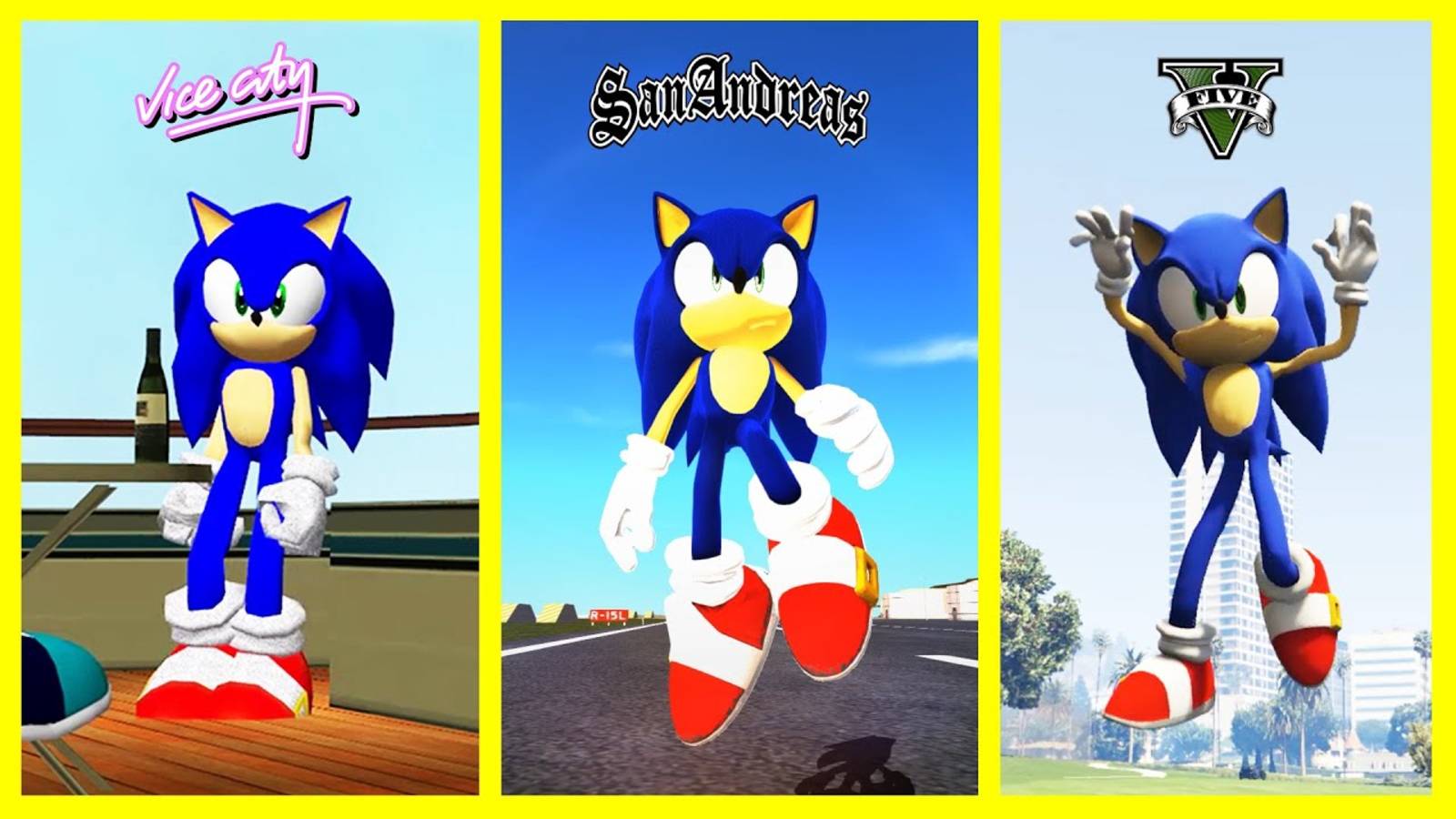 Эволюция "SONIC the Hedgehog" в играх от GTA! 2001 2020