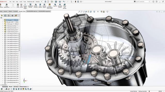 SOLIDWORKS Premium 2021 SP0 0 Axle assembly 2023 01 06 21 57 10 смотреть онлайн