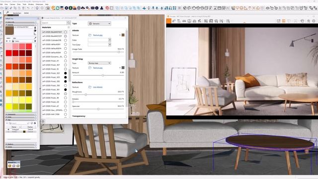 Enscape 3 For SketchUp | 007 Realistic Interior Living & Kitchen Area Rendering With Enscape Sun