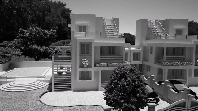 Twin Bungalow In 3ds Max With Vray HDRI смотреть онлайн