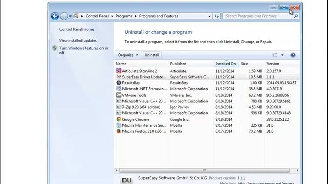 Uninstall SuperEasy Driver Updater 1.1.1 смотреть онлайн