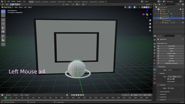 Blender Tutorial - How to Make Basketball Animation (Rigid Body Physics) English Subtitles смотреть онлайн