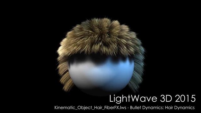LightWave 3D: Kinematic Object Hair FiberFX scene rendered смотреть онлайн