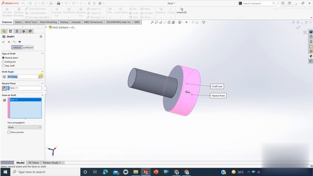 Solidworks Tutorial : How to Use Draft Feature In Solidworks 2022 смотреть онлайн