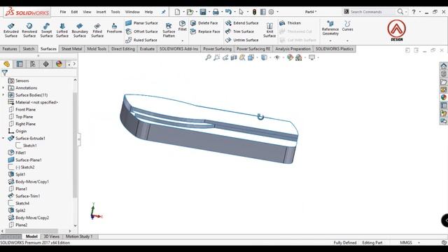 SOLIDWORKS surface Modeling - Soap смотреть онлайн