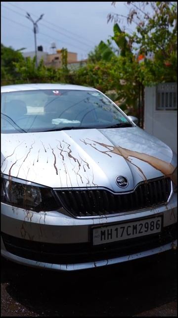 SKODA Rapid - Mud test after ceramic coating. смотреть онлайн