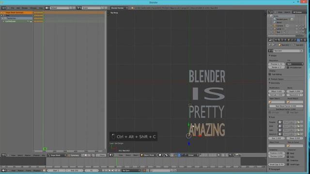 Swinging Text In Blender 2.69 Instead Of After Effects смотреть онлайн