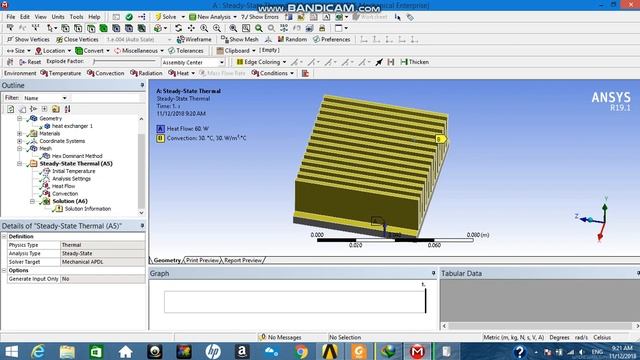 Rectangular fins heat transfer analysis through ansys(step by step tutorial 1-3) смотреть онлайн